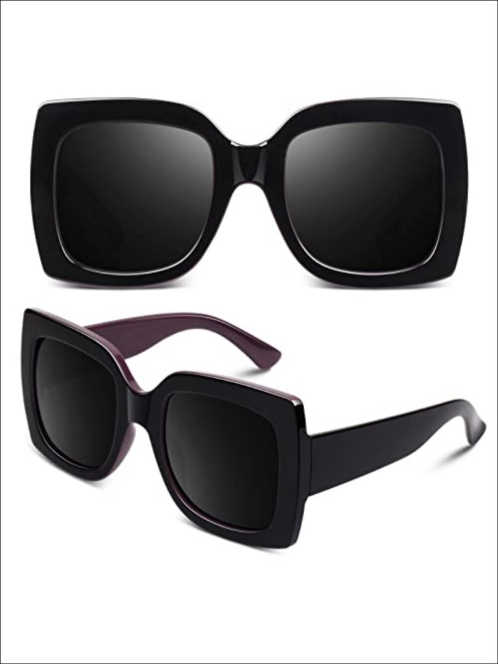 Oversized Square Frame Sunglasses Retro Trendy Shades UV400